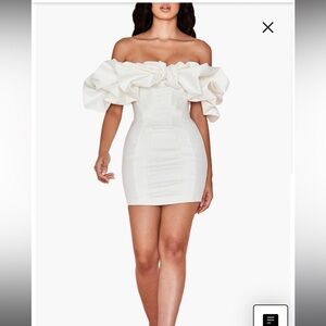 House of CB Selena Puff Off the Shoulder Minidress